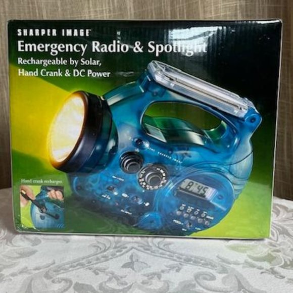 Sharper Image Emergency Radio & Spotlight with Hand Crank - Picture 4 of 11